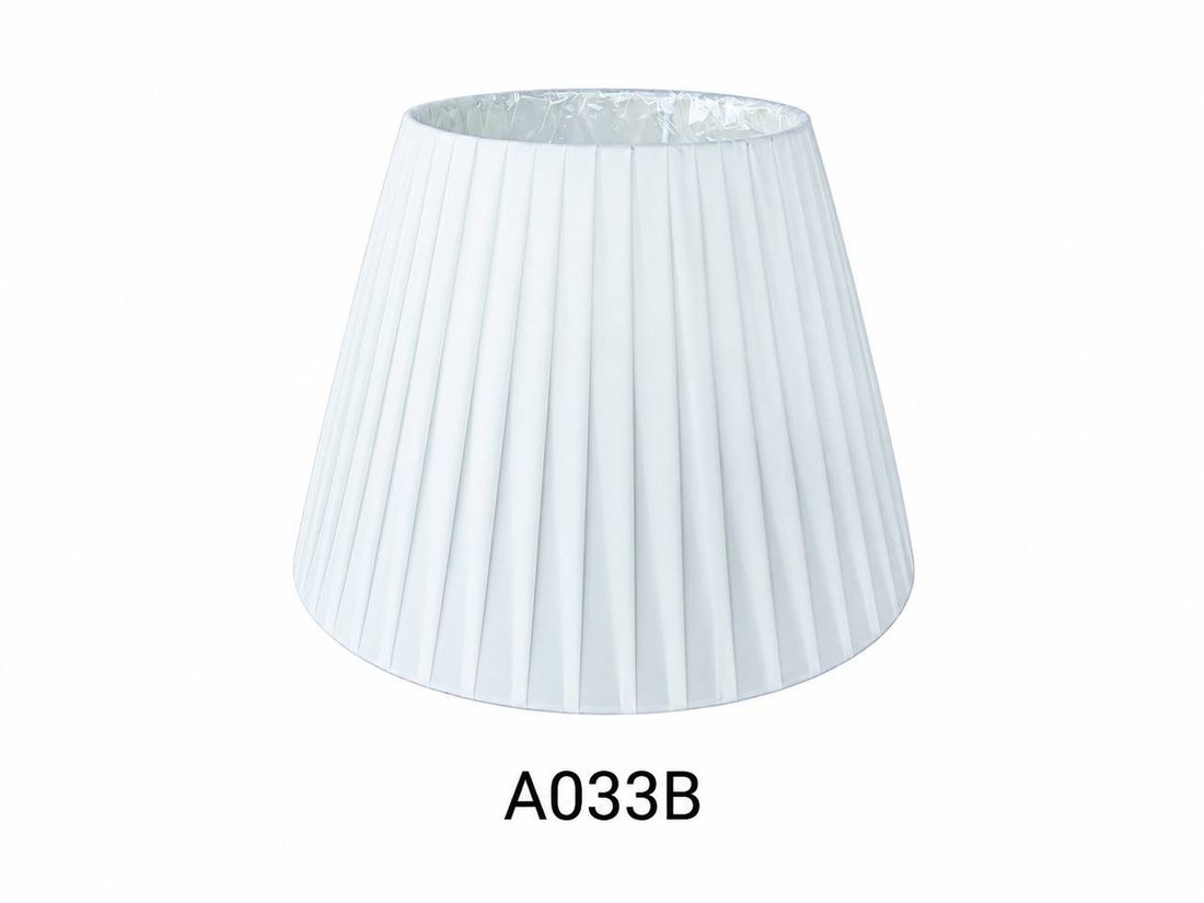 Абажур A033B — класичний плісирований кольору айворі