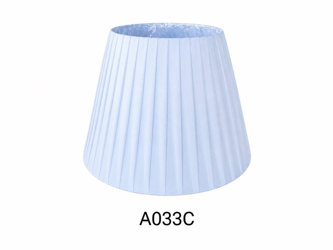 Абажур A033C — класичний білий плісирований