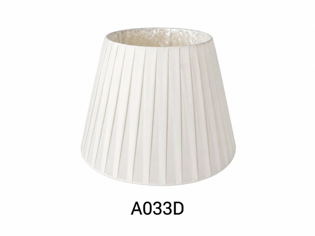 Абажур A033D — класичний кремовий плісирований