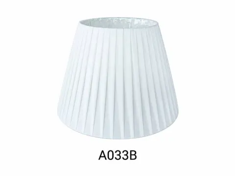 Абажур A033B — класичний плісирований кольору айворі