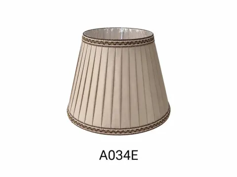 Абажур A034E — класичний плісирований з декоративною тасьмо